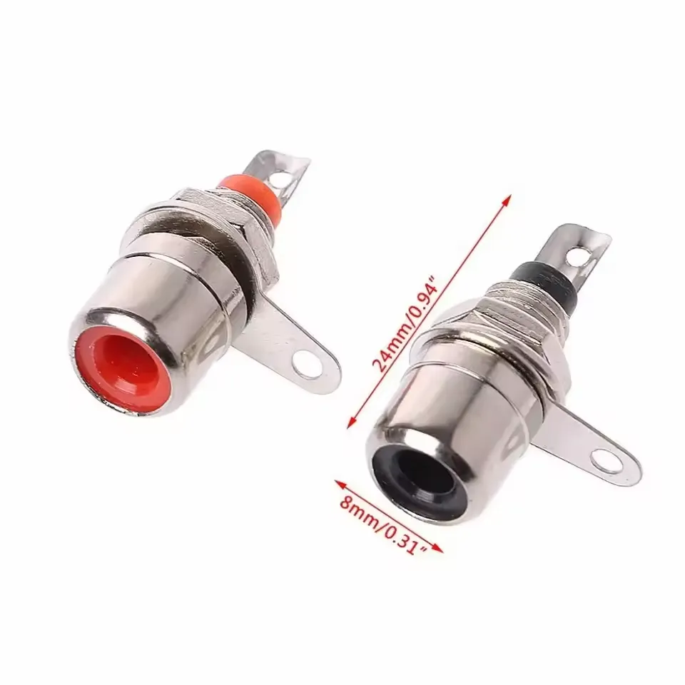 Set di prese chassis audio RCA sinistra destra femmina tulipano
