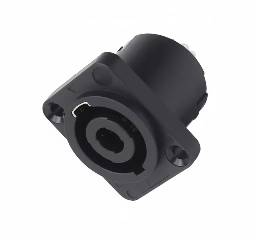 Connettori per altoparlanti twist-lock rotondi da pannello a 4 poli – compatibili con Neutrik Speakon