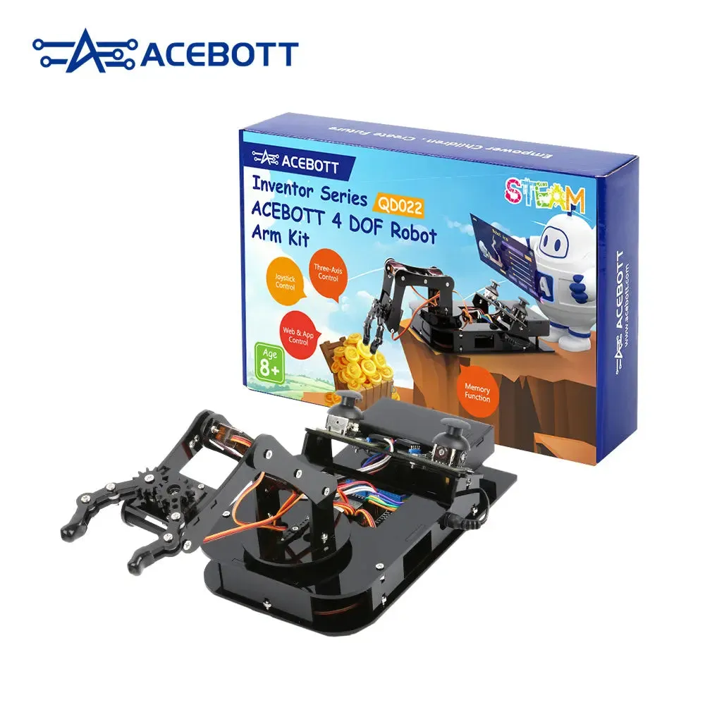 Braccio robotico ACEBOTT ESP32 controllabile e programmabile | Fai da te | STEM