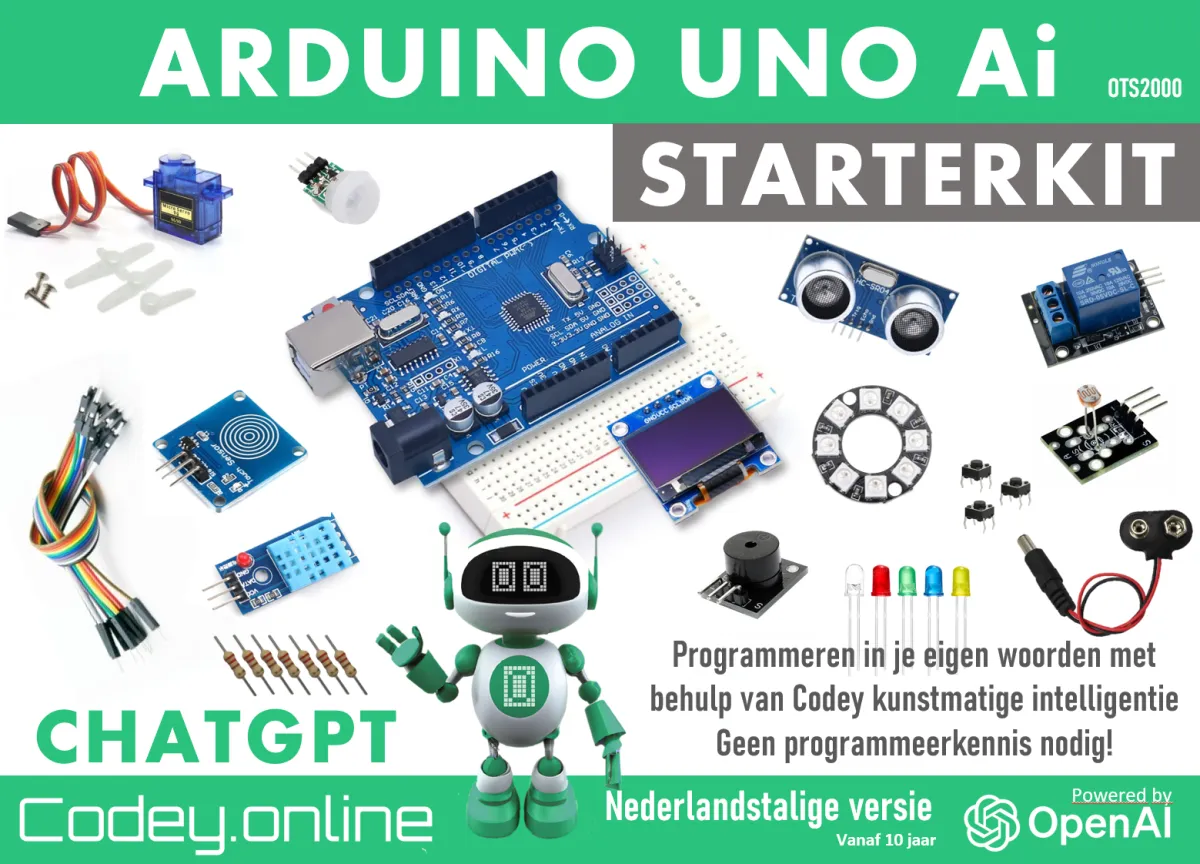 Kit di avvio Arduino con Codey ChatGPT AI Nederlands
