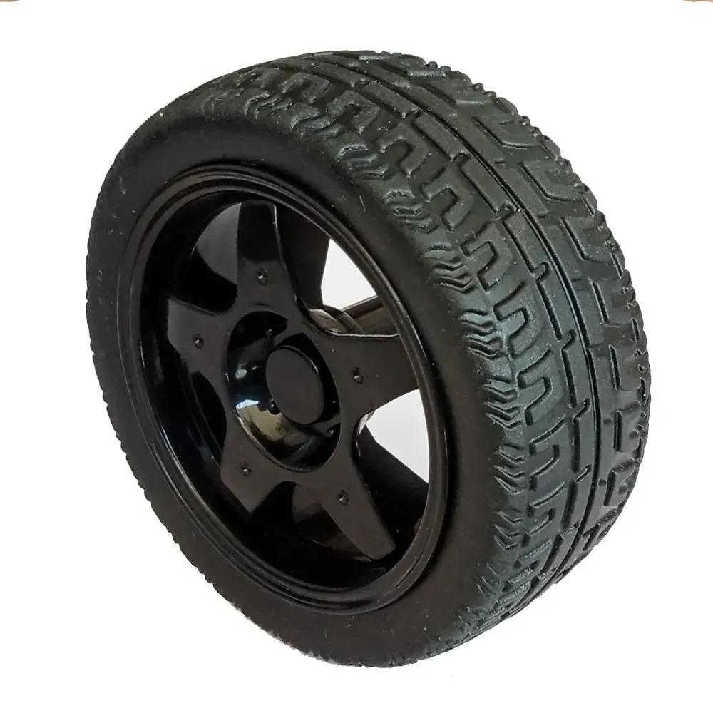 Ruota con gomma per robot o smart car Nero