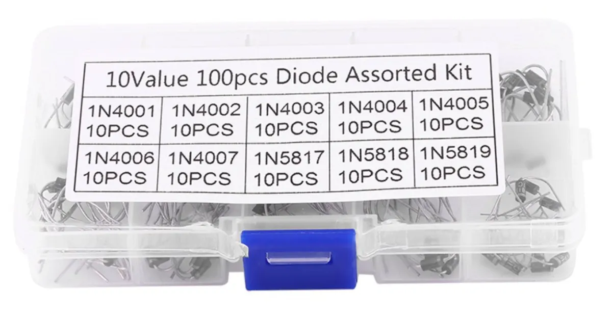 Set di 100 diodi 10 tipi Rectifier / Schottky