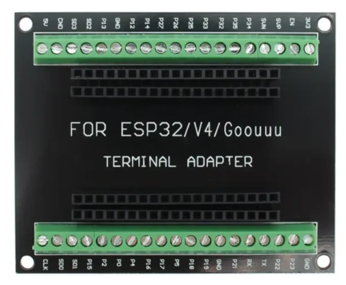 Scheda breakout per ESP32 32U 38 pin con morsetti a vite