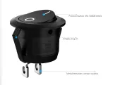 Interruttore a bilanciere ON/OFF rotondo da incasso 15mm – 3