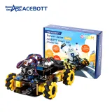 Auto robotica ACEBOTT ESP32 con trazione 4x4 a ruote mecanum | Fai da te | STEM – 1