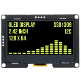 Display OLED 2.4 inch 128x64 Giallo I2C SSD1309 3.3V – 1