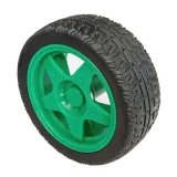 Ruota con gomma per robot o smart car Verde – 1
