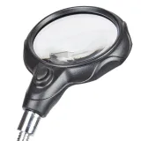Lente d'ingrandimento con illuminazione LED, pratiche pinze e supporto per saldatore – 3