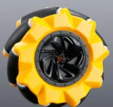 Mecanum  Ruota /Ruota omnidirezionale - 80MM-A Giallo  - set di 2 ruote (1xL+1xR) – 2