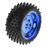 Modello di auto intelligente Robot Banda/Gruppo ruota in gomma 85x38mm per Arduino, adatto a 4WD/2WD - Blu metallizzato – 1
