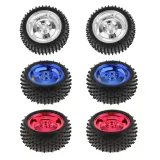 Modello di auto intelligente Robot Banda/Gruppo ruota in gomma 85x38mm per Arduino, adatto a 4WD/2WD - Blu metallizzato – 3