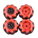 Ruota Mecanum / Ruota omnidirezionale - 60MM-K Rossa - Set da 4 – 2