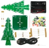 Kit di saldatura albero di Natale con LED rossi, verdi e gialli lampeggianti – 2