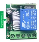 Modulo relè programmabile wireless incl. telecomando (4 pulsanti) - 12V 433Mhz RF – 5