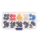 Assortimento di pulsanti, momentanei - 25 pezzi, 5 colori, 12X12x7.3mm – 2