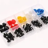 Assortimento di pulsanti, momentanei - 25 pezzi, 5 colori, 12X12x7.3mm – 4