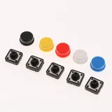 Assortimento di pulsanti, momentanei - 25 pezzi, 5 colori, 12X12x7.3mm – 5