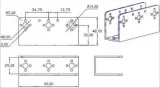 Staffa servo per ad es. Robot Arm / Humanoid Robot - U, Nero, Alluminio – 3