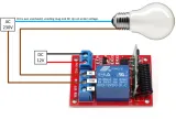 Modulo relè wireless incl. telecomando - 12V, 1 canale, 433Mhz RF – 2