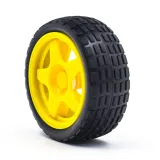 Ruota con gomma per robot o smart car giallo – 1