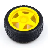 Ruota con gomma per robot o smart car giallo – 2