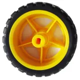 Ruota con gomma per robot o smart car giallo – 3