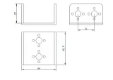 Staffa larga per robotica - staffa servo a U PTZ - sistema di montaggio robot fai-da-te – 4
