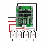Circuito di protezione BMS 4S 30A con funzione di bilanciamento – 5