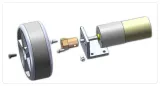 Staffa motore riduttore in alluminio 25mm con 6 viti – 3