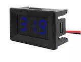Voltmetro DC 3,5V-30V -  Blu, 0.56 inch, da incasso – 1