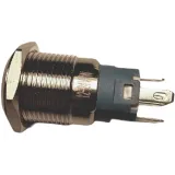 Pulsante | on-off self lock | LED rosso 12V | Acciaio inox | 16mm – 3