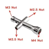 Mini chiave a bussola quadrifacciale M2.5, M3, M4 – 1