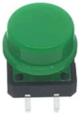 Pulsante | momentaneo - impulso | 12x12x7 | Verde – 1
