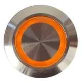 Pulsante | on-off self lock | LED 5V Arancione | Acciaio inox | 12mm – 3