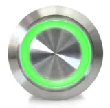Pulsante | Momentaneo - impulso | LED 5V Verde | Acciaio inox | 12mm – 3