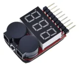Tester LIPO con buzzer di allarme 1S fino a 8S – 1