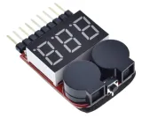 Tester LIPO con buzzer di allarme 1S fino a 8S – 2