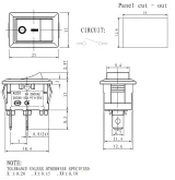Interruttore a levetta/ interruttore a bilanciere ON/OFF KCD1 - 6A/250V 2pin – 2