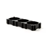 Portabatterie 18650 per 3 batterie con morsetto commutabile – 3