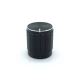 Manopola in alluminio per Rotary Switch/ Potentiometer (diametro: interno 6mm, esterno 15mmx17mm) - nero – 3