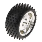 Smart Car Model Robot Ruota/Gomma Auto 85x38mm per Arduino, adatta per 4WD/2WD - argento – 1