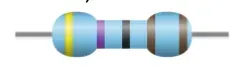 Disegno schematico di una resistenza da 4,7K Ohm