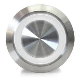 Pulsante | on-off self lock | 12-24V LED Bianco | RVS | 16mm