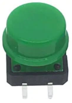 Pulsante | momentaneo - impulso | 12x12x7 | Verde