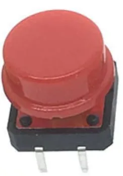 Pulsante | momentaneo - impulso | 12x12x7 | Rosso