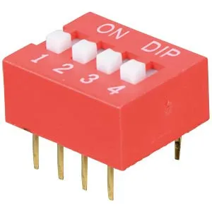 Dip switch a 4 pin 2,54 mm