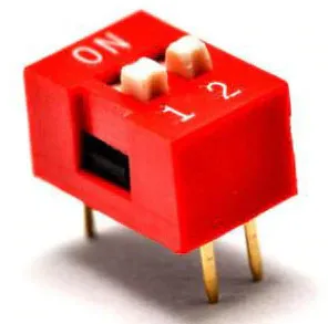 Dip switch a 2 pin 2,54 mm