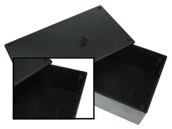 Custodia in plastica - nera 200 x 110 x 65 mm