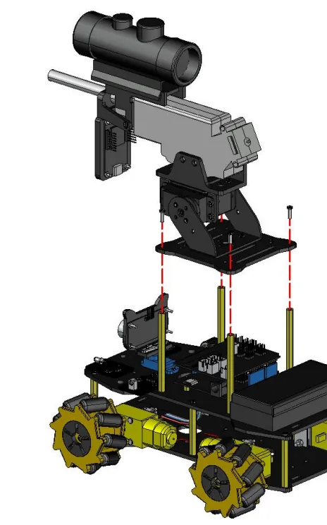 Estensione cannone di palline d'acqua ACEBOTT per carrello robot ESP32