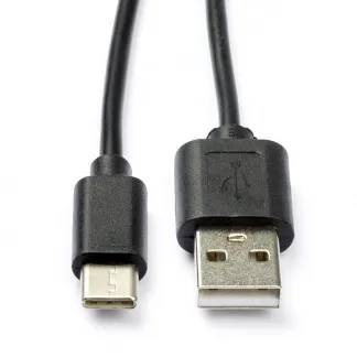 Cavetto USB-A a USB-C 30cm corto nero